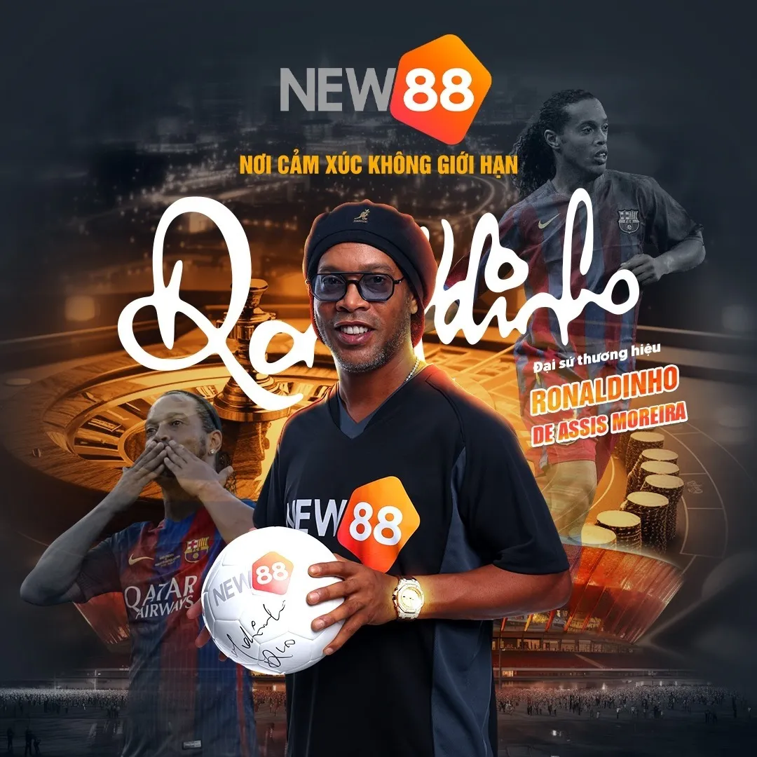 ronaldinho đại sứ thương hiệu new88